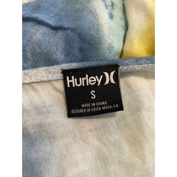 Hurley Womens V-Neck Tank Top Size Small Tie Dye Blue Sky Cami NWT - Picture 12 of 12